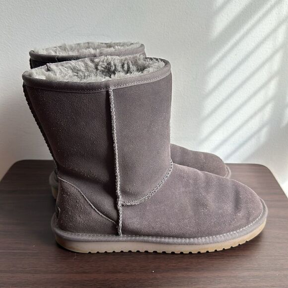 Koolaburra By Ugg Gray Suede Winter Snow Boots Sz 9 - Picture 1 of 7